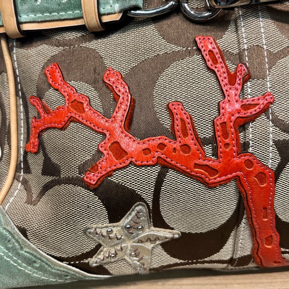 Coach Hampton Sea Life patchwork satchel - Picture 5 of 14